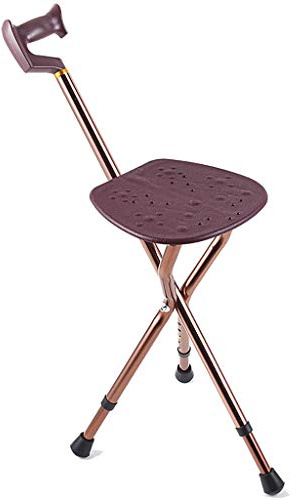 GUAIZ Canne De Siège Pliante, Capacité De 200 Kg, Canne Légère Et Réglable, Idéale pour Les Voyages Extérieurs, Les Événements Et La Marche des Personnes Âgées