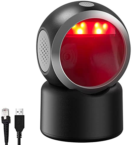 Barcode Scanner Omnidirectional Hands-Free Automatic Barcode Reader,Symcode USB Barcode scanne Platform Automatic Image Sensing Barocde Scanner