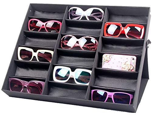 Brillenkoffer Brillenorganizer, Brille, Sonnenbrille, Organizer-Behälter-Halter for Brillen Brillen Lesebrille Display Box-Speicher-Fall-Kollektor mit Deckel Brillenaufbewahrung Sonnenbrillen Aufbewah