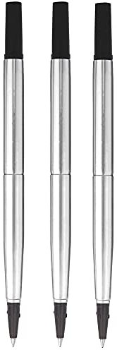 Parker Quink Ersatzminen für Tintenroller, mittlere Spitze (0,7 mm), Schwarz, 3 Stück