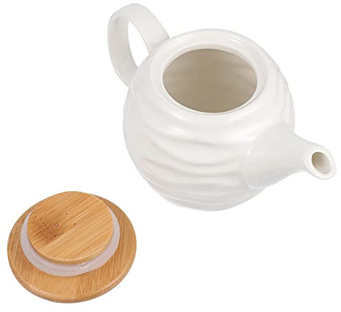 YARNOW 1 Pc Pot Bateau De Service De Sauce Mini Récipient En Céramique Décanteur D'huile D'olive Pichet à Mousser Pichet De Sauce Huile à Salade Ondulation De L'eau Blanche