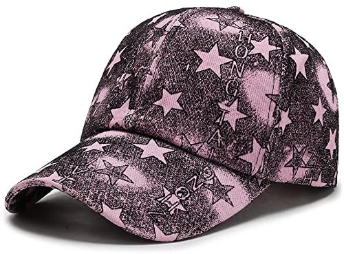 Baseball Cap Damen Basecap Kappe Herren Unisex Mütze Hut Baseballkappe Street Hip Hop Hut Hut Sonnenschirm Sonnenhut Sonnenhut Sporthut Verstellbare Schirmmütze Verstellbare Rosa
