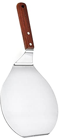 ＣＨＡＭＥＥＮ Extra breiter Pfannenwender aus Edelstahl mit starkem Holzgriff spülmaschinenfest Küchenhelfer Pizzaschieber