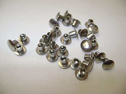 25 Pcs. NMD 1/8X1/8 SUS316 Stainless Steel Oval Head Semi Tubular Hollow Rivets Tonka Truck - Industry CALLIE-16