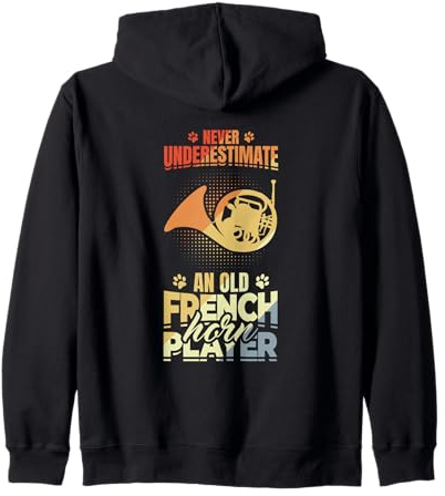 Cor d'harmonie ancien Joueur de cor d'harmonie Sweat à Capuche