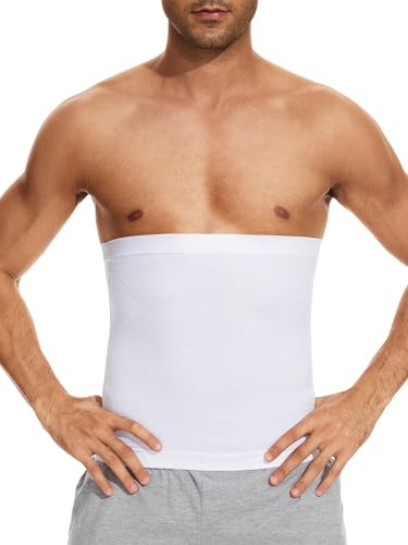SLIMBELLE Cinturón reductor de abdomen para hombre, cinturón moldeador de abdomen, cinturón de sudoración, soporte de espalda para fitness, sauna, entrenamiento adelgazante, correr, yoga, M