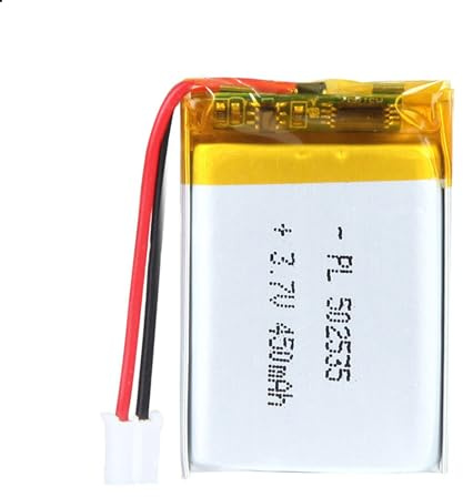 Uxney Batería de iones de litio 3.7V 450mAh 502535 450mAh con 2 enchufes PH con rejilla de 2,0 mm