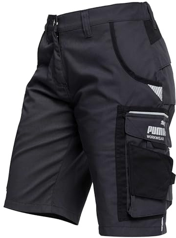 PUMA Workwear Precision X Arbeitsshorts - Kurze Arbeitshose Damen - Robustes, Flexibles Material - Cargohose mit vielen Taschen - Bequeme Passform - Ideal für Handwerk Heimwerk und Baugewerbe