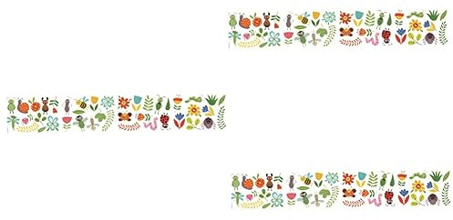 VICASKY 3 Sätze Wandtattoo Insekten Abnehmbare Wandaufkleber Wandtattoos Für Die Küche Sommeraufkleber Vinyl-retro-blumen-aufkleber Wandaufkleber Mit Tieren Botanische Aufkleber Pvc