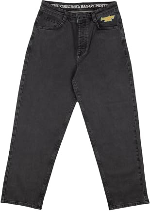 Homeboy Unisex X-Tra Baggy Denim Byxor, Washed Grey, 34 L32