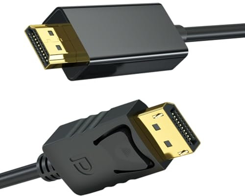 Câble DisplayPort 4K, adaptateur DisplayPort HD - Câble DisplayPort (DP) 4K HD,Cordon audio vidéo unidirectionnel, câble adaptateur HD pour téléviseurs, moniteurs, projecteur, ordinateur de bureau