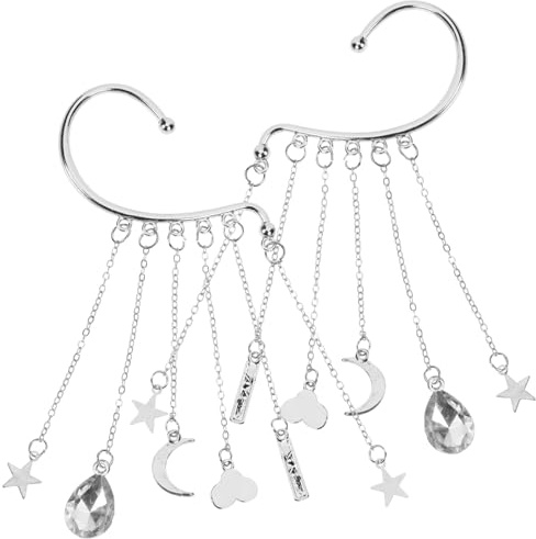 GALPADA Orecchini a Clip Donna Polsino Dell'orecchio Nappa Stella, Ear Cuff senza Piercing Eleganti per Ragazze e Donne, Accessorio Chic per Uso Quotidiano