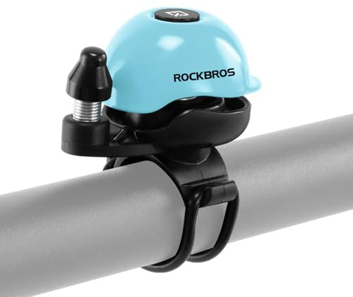ROCKBROS Campanello per Bicicletta, 80dB Mini Campanello Bici, Unisex Campanello per Bici da Montagna con Rotazione A 360° per Manubri da 22-34mm, MTB, Bici da Strada, Bici Gravel, Scooter