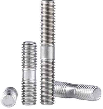 Doppelendgewindestange, M3 M4 M5 M6 M8 M10 M12 M16 304 Edelstahl Doppelendgewindestange Doppelendschrauben Stehbolzen Zahnstange Doppelkopfgewindestange(40mm,M5 5PCS)