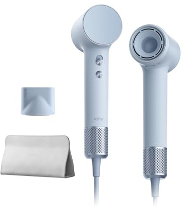 Laifen Mini Asciugacapelli, Phon Capelli Ionico,110.000RPM, 299g, Blu