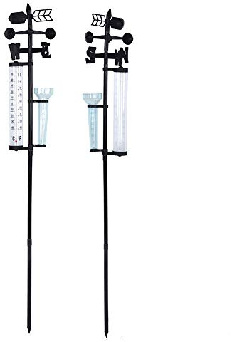3 in 1 Weather Station Measurer Outdoor Garden Thermometer Rain Gauge Wind Indicator