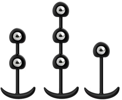 AMAZBEE Anal Plugs Analkugeln für Prostata Massage Silikon ButtPlugs für Anale Dilatation Wearable Pull Beads Anal Sex Toys für Männer Frauen und Paare (set)