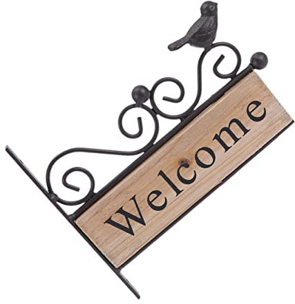 PRETYZOOM Plaque De Porte Panneau Mural Panneau De Bienvenue Oiseau Décoratif Pour Magasin Boutique