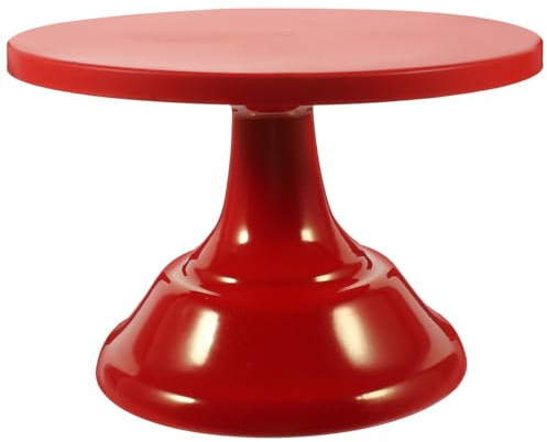 CIYODO Plateau À Gâteau Rond Rouge 7.87 Pouces En Fer Présentoir À Dessert Pour Fruits Pâtisseries Et Cupcakes Plateau De Service Pour Fêtes Mariages Anniversaires Maison Restaurant