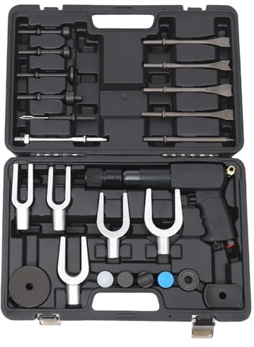 Scalpello ad aria compressa, martello pneumatico, martello pneumatico, martello pneumatico, martello pneumatico, set con valigetta da 9 kg, per riparazione auto, rimozione della carrozzeria