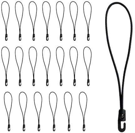 YZROHYI 20 PCS Spanngummi mit Haken,Gummispanner für Planen,Spannhaken Kleine Gummiband Haken,Kurze Expander Haken Planenspanner Abdeckplane,Expanderschlingen Multifunktional,Spannseile für Planen
