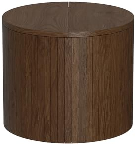 Vicco Couchtisch Tavilo, Nussbaum, 38 x 38 cm | mit Liftfunktion und abnehmbarer Seitenwand