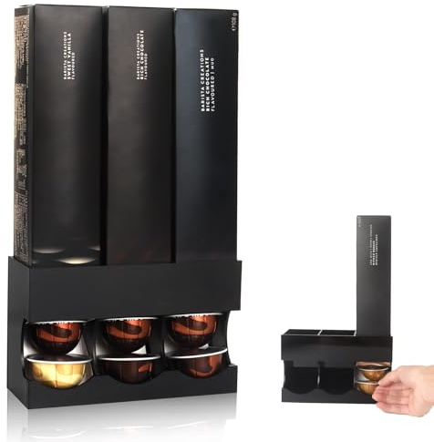 Pod Holder for Nespresso Vertuo Capsules - Wall Mount & Countertop Pod Organizer, Holds 3 Boxes of Coffee Pods, Modern Acrylic Storage for Nespresso Coffee Bar Accessories(Only Shelf)