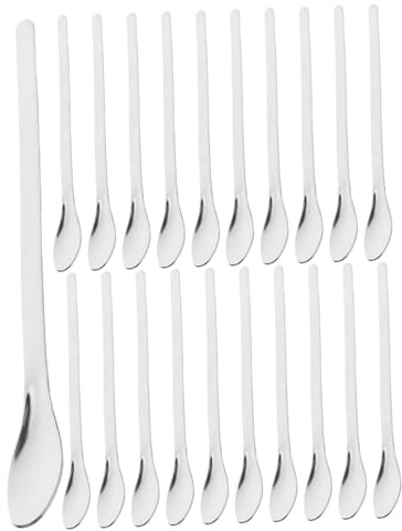 TOPBATHY 24piezas Cucharas Medidoras De Acero Inoxidable Cucharas De Muestreo De Laboratorio Para Polvos y Líquidos Mezcladoras Pequeñas De Metal Para El Hogar y Laboratorio