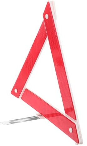 Parliky Triángulo Reflectante Plegable para Coche Rojo de Plástico, Fácil de Almacenar, Señal de Advertencia de Emergencia para Conductores y Vehículos