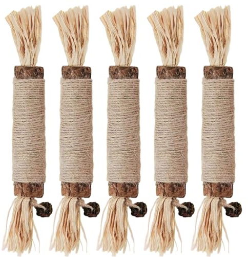5 Stück Silvervine-Sticks für Katzen 15 Zoll zahnreinigende natürliche Matatabi gesunde Katzen-Kausticks fördern die Verdauung Silvervine für Kätzchen Aller Rassen