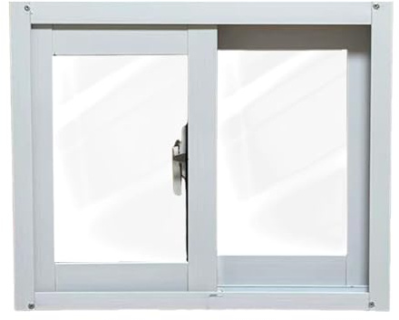 Ventana corredera de aluminio con pantallas, resistente al viento, resistente al ruido, ideal para garajes, baños, cobertizos, gallineros y casas móviles (80 x 100 cm)