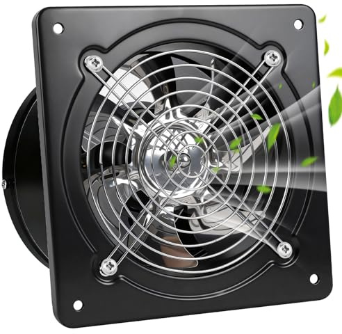 150mm Abluftventilator 600m³/h, badlüfter 150mm mit Rücklaufklappe, Rauchabzug Wandventilator Abluft, Schutz vor Feuchtigkeit, Verbesserte Luftqualität, abluft küche 150mm für Garage Untergeschoss