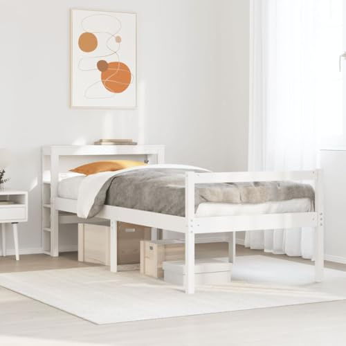 Genérico Cama Personas Mayores y cabecero Madera Pino Blanco 75x190 cm,Mobiliario,Camas y Accesorios,Camas y somieres,3305850
