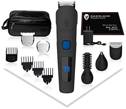 BakBlade BODBARBER Men's Grooming Kit - Full Body Manscaping & Beard Trimmer - Waterproof, Fast Charging, Long Lasting