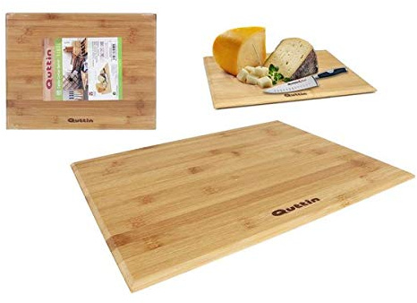 Quttin S2205117 Tabla de Cortar Bambú, 38 x 30 x 1 cm