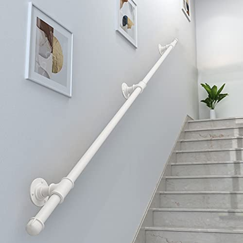 Rampe d'escalier, blanche, Main Courante pour Escalier Intérieur Extérieur Mur Balustrade de Rampe de Pied Garde-Corps de Support Poignée Rambarde de Sécurité, décoration de la maison ( Size : 180cm )