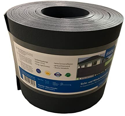 Sichtschutzstreifen für Doppelstabmatten 50m RAL 7016 anthrazit 190 x 1,1 mm - Profiqualität!