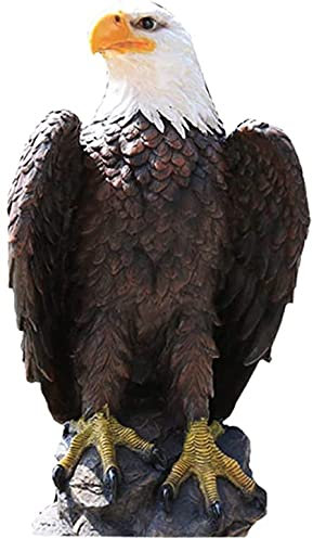 UZOURI Adler Statue Dekor, Outdoor Garten Home Wohnzimmer Büro Große Tierskulptur Dekoration, Hoch 24,2 Zoll