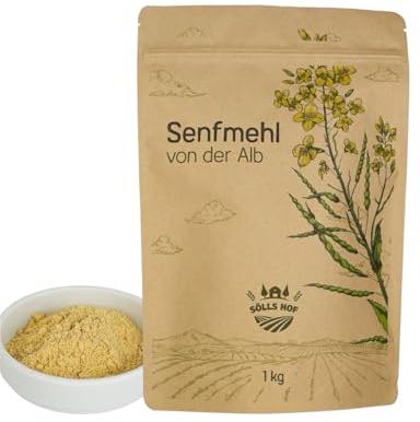 Sölls Hof - 1 kg - gelbes Senfmehl, Senfpulver zur Senfherstellung, teilentölt, gemahlen - direkt vom Landwirt aus Deutschland