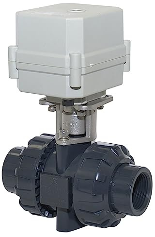 kezhai Dream 1 1/2 9-24V AC/DC Motorisierter Kugelhahn, PVC DN40 2 Drähte Automatische Rückkehr NC Elektrischer Kugelhahn