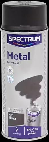 Vintage Luxury Metal Black Matt spray paint, Matte Sprühfarbe für Metall Schwarz Spectrum 400 ml