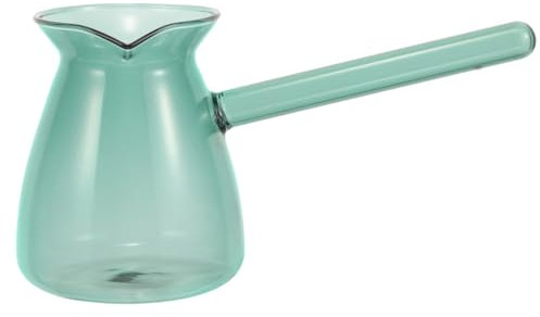 Zerodeko Milk Steaming Jug Pot Handle for Coffee Pots High Borosilicate Glass Tea Cup Style Elegant Handle
