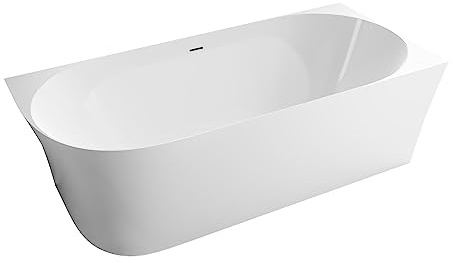 Bernstein Freistehende Eckbadewanne NOVA Slim 150 x 78 cm Weiß Rechts