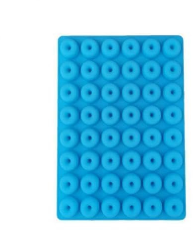 predolo Molde de Silicona para Mini Donuts y Galletas, 48 Espacios, Tonos Celestes, Azul, 2 Piezas