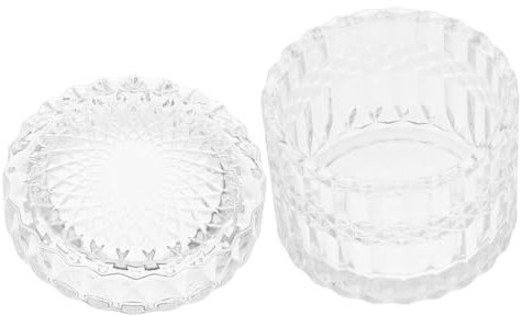 CHILDWEET Bocal De Rangement Verre Avec Couvercle Pot à Bonbons Transparent Contenant à Aliments Secs Pour Maison