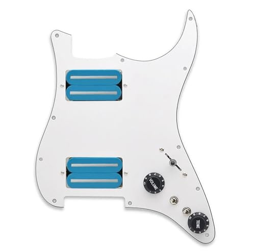 Loaded Pickguard Tonabnehmer Set Schlagbrett Für E-Gitarre Mit Zwei Vorverdrahteten Schlagbrettern Mit Humbucker(Blue)
