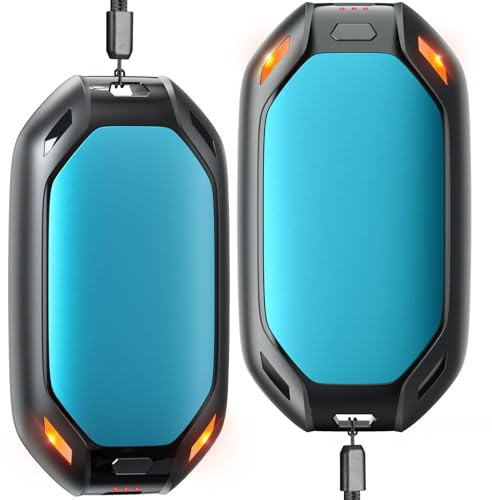 Joltix Handvärmare, 3000mAh*2 Uppladdningsbara, 3 Värmenivåer Elektriska Handvärmare, Återanvändbara Perfekta För Utomhus, Camping, Vandring, Chili