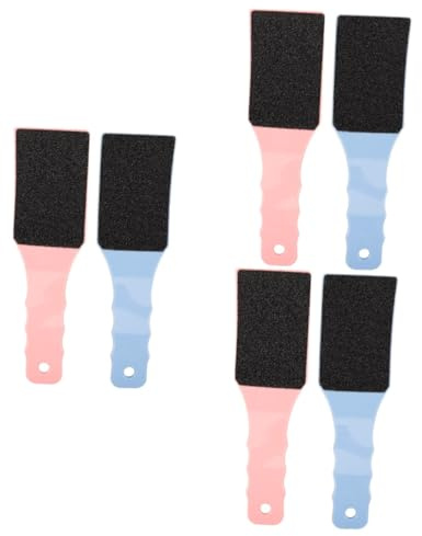 minkissy 6stücke Fußfeile Mit Gebogenem Griff Doppelseitige Fußschrubber Zur Entfernung Von Toter Haut Für Pediküren Ergonomisches Design Für Sanfte Pflege Der Füße