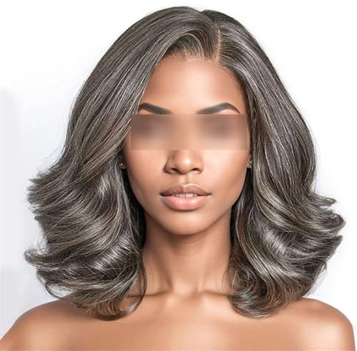 Peluca De Cabello Humano Con Ondas Sueltas, Bob Corto Liso, Con Encaje Frontal, Prearrancada, Remy, Con Encaje Frontal 180 10inch#Glueless 5x5