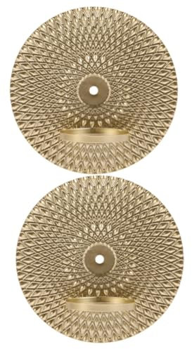 ANDRESLAD 2piezas Soporte De Velas De Hierro Montado Pared Adorno Elegante para Hogar Moderno Decoración De Salón y Comedor Apliques para Crear Acogedores